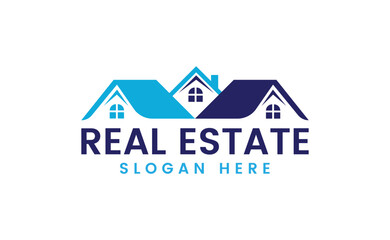 Real estate business logo, house logo icon, vector illustration logo design, building, construction, roof, estate, contractor, apartment, realtor, property, commercial, residential, corporate, flat