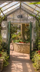 greenhouse with plants