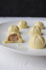 White chocolate candies