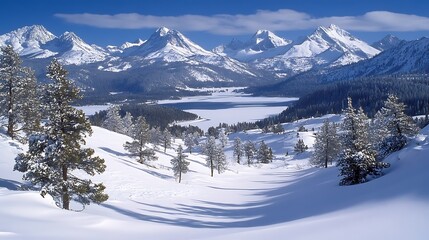 Fototapeta premium snow covered mountains