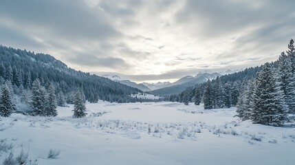 Fototapeta premium snow covered mountains