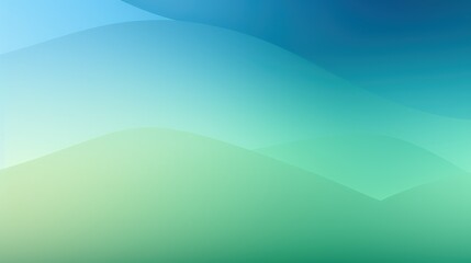 Obraz premium A smooth gradient landscape with flowing hills in shades of blue and green, creating a calming and abstract visual effect.
