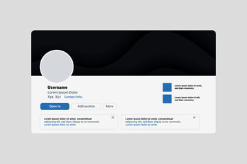 LinkedIn banner mockup template, cover photo, profile abstract banner mockup