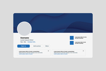 Social media flat LinkedIn page mockup abstract banner template
