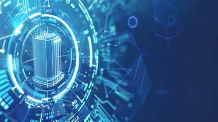 Fototapeta premium Cyberpunk Battery System Illustration