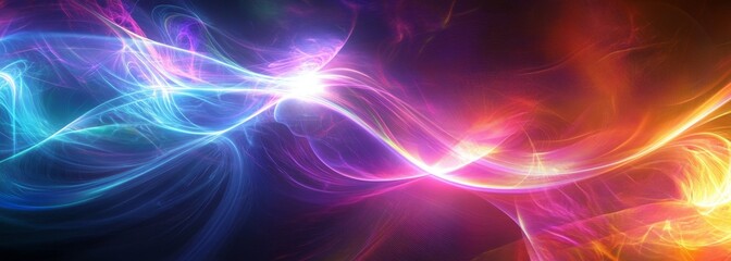 Flowing colorful gradient twirl magic composition background 