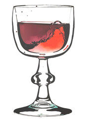 glass of red wine ornament
