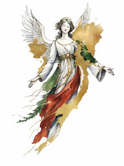 bstract angel figure vector