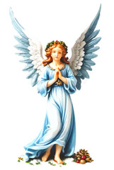 vintage christmas angel vector