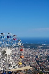 Rueda de la fortuna parque de diversiones Tibidabo Barcelona