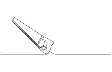 labor day handsaws continuous one line drawing