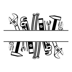 Plumber Logo Split Monogram