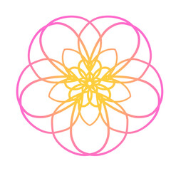 Flower mandala style for decorate 