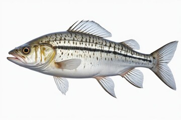 Fototapeta premium there is a fish that is standing up on a white surface 