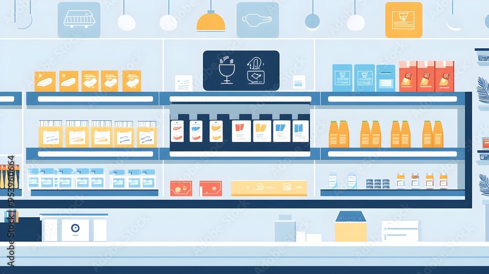Poster of iot powered intelligent shelving system with dynamic pricing and promotional displays for optimiz