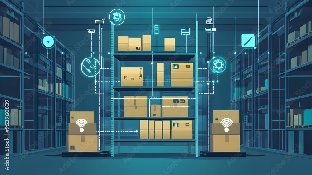 Poster of iot connected smart shelves with automated inventory monitoring and alerts for efficient retail a