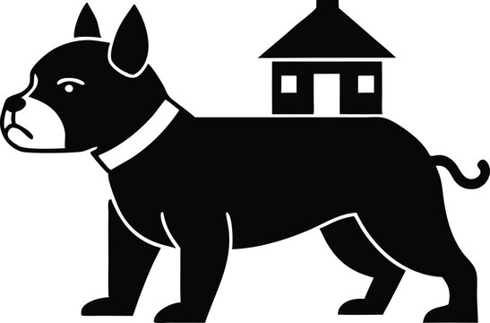 beabull dog silhouette vector illustration