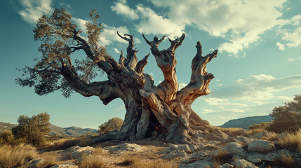 Fototapeta premium dead tree in the desert