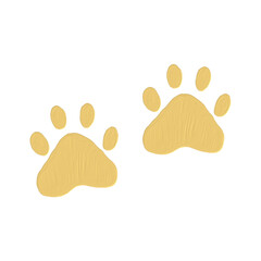 paw of cat  acrylic oilpaint style illustration