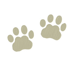 paw of leopard  acrylic oilpaint style illustration