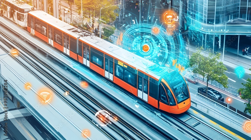 Poster of iot powered public transportation networks featuring predictive maintenance capabilities real tim