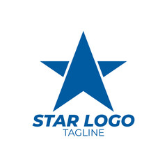 Fototapeta premium Gold Star Logo Vector in elegant Style with Black Background