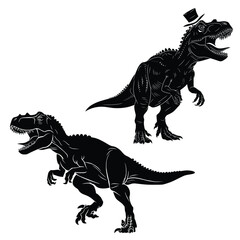 Dinosaur Silhouette of Reptile Species
