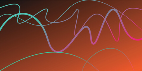 Abstract glowing wave lines on dark blue background. Dynamic wave pattern. Modern flowing wavy lines.