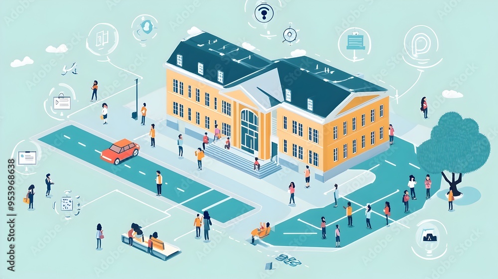 Poster innovative iot powered attendance systems that revolutionize school management enabling efficient st