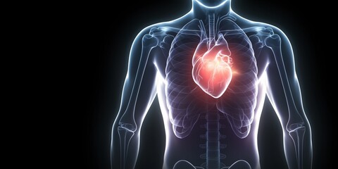Human heart x-ray image