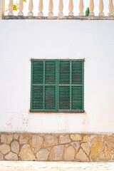 old window with shutters