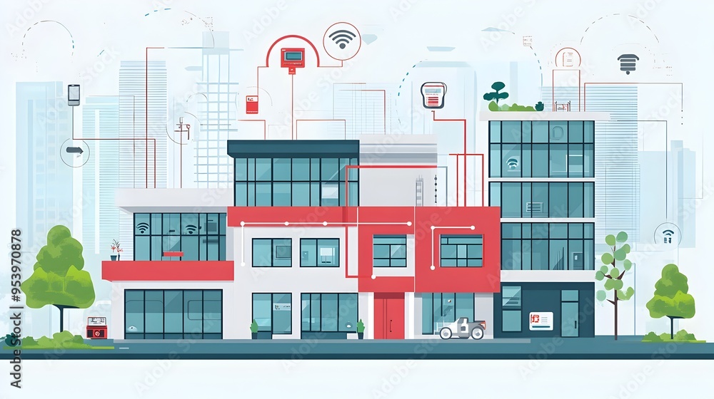 Poster innovative iot enabled fire detection systems providing intelligent monitoring automated alerts and 