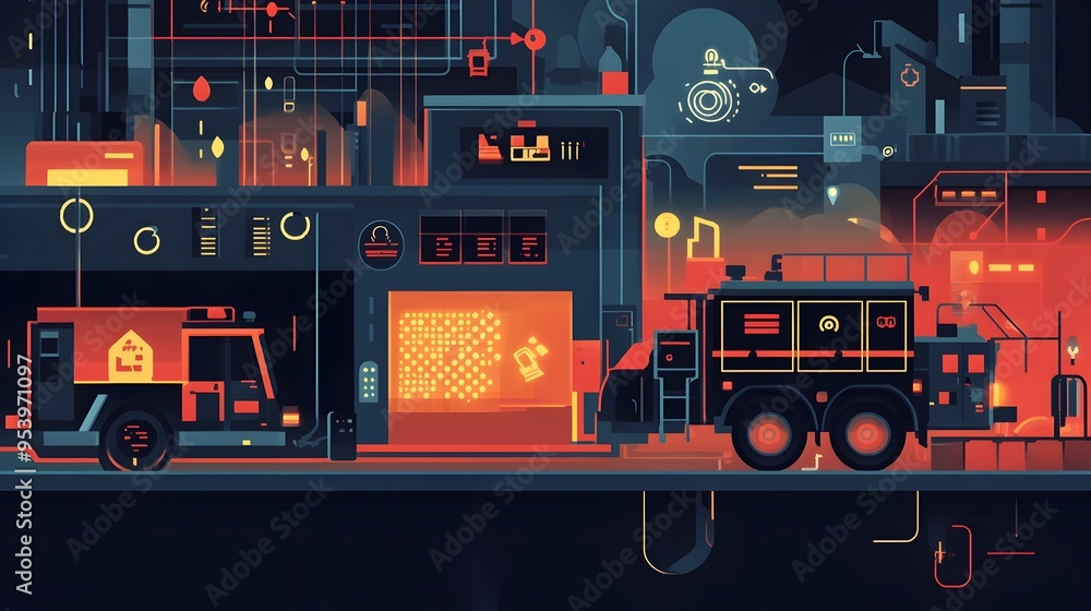 Poster innovative smart firefighting equipment powered by internet of things iot technologies enabling adva