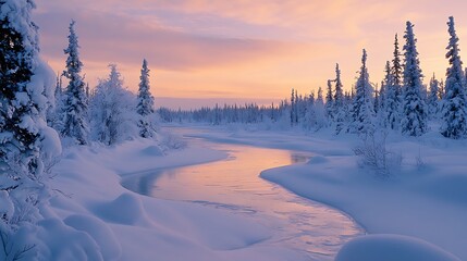 sunrise in winter