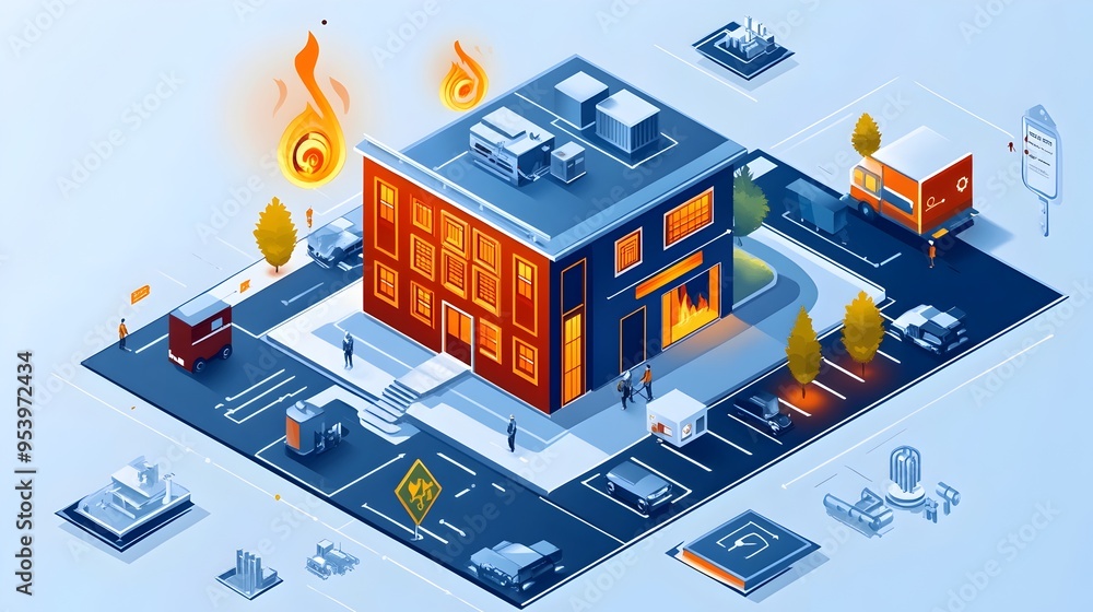 Poster innovative iot based fire risk assessment tools designed to enhance building safety security and eme