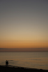 sunset on the beach