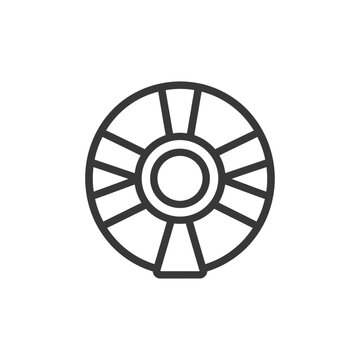 recommend clip art: Black and White Line Art Illustration of a Lifebuoy