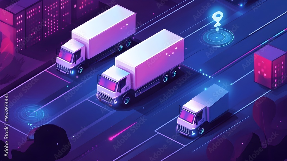 Poster of iot connected delivery vehicles with real time monitoring analytics and optimization capabilities