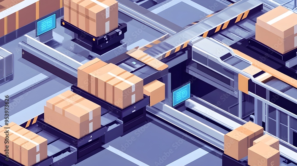 Poster automated parcel sorting systems utilizing iot and smart logistics optimization for efficient scalab