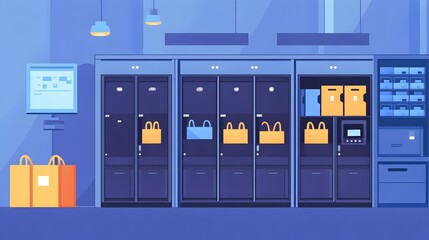 Innovative Smart Lockers Utilizing Internet of Things IoT Technology to Streamline Parcel Collection and Delivery Processes for Efficient Logistics and E commerce Solutions