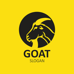 Goat logo icon vector design Goat Circle logo design illustrator design Creative Goat logo design goat icon modern company logo