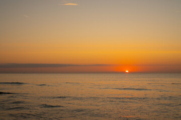 sunset over the sea