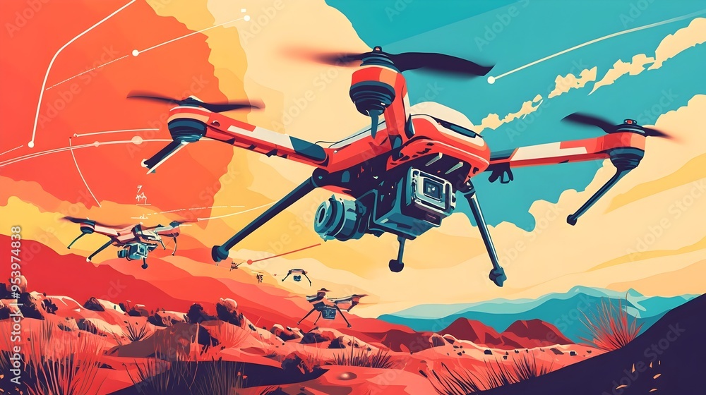 Poster advanced rescue drones leveraging iot technology for efficient search and rescue during emergencies 