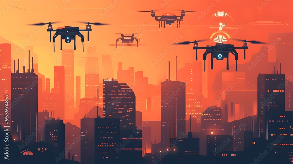 Poster cutting edge smart rescue drones leveraging iot technology to enhance search and rescue for efficien