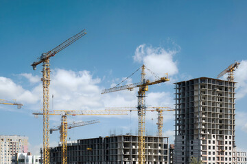 The beginning of the construction of a new modern residential complex.