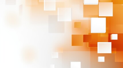 Abstract design featuring overlapping squares in orange and white tones, ideal for backgrounds or digital graphics.