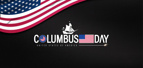 A vibrant display of the USA flag, symbolizing Columbus Day celebrating and honoring the nation's heritage