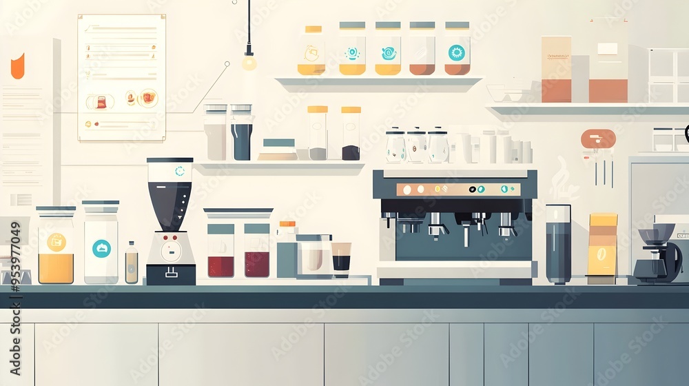 Poster innovative iot based inventory management solution for cafs streamlining ingredient tracking forecas