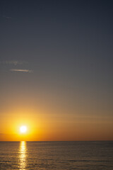 sunset over the ocean