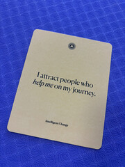 inspiration and affirmation card